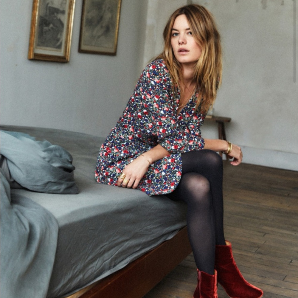 Sezane Floral Mini Dress - Multicolor